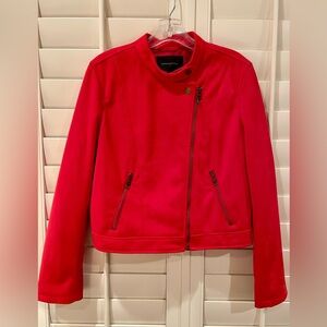 Banana Republic Red Faux Suede Jacket, sz Medium